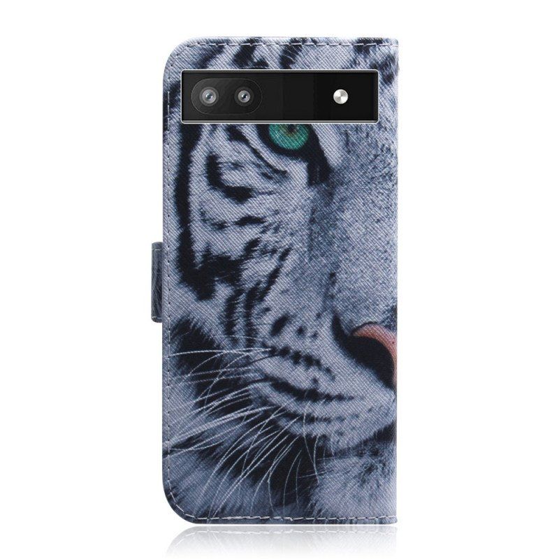 Fodral Google Pixel 6A Vit Tiger