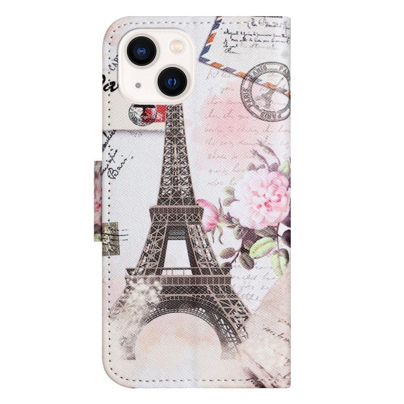 Fodral iPhone 14 Plus Vintage Eiffeltornet