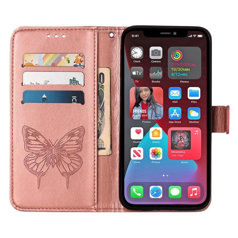 Fodral iPhone 14 Pro Max Med Kedjar Barock Strappy Butterfly