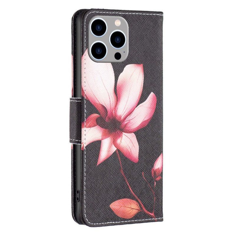 Fodral iPhone 14 Pro Max Rosa Blomma