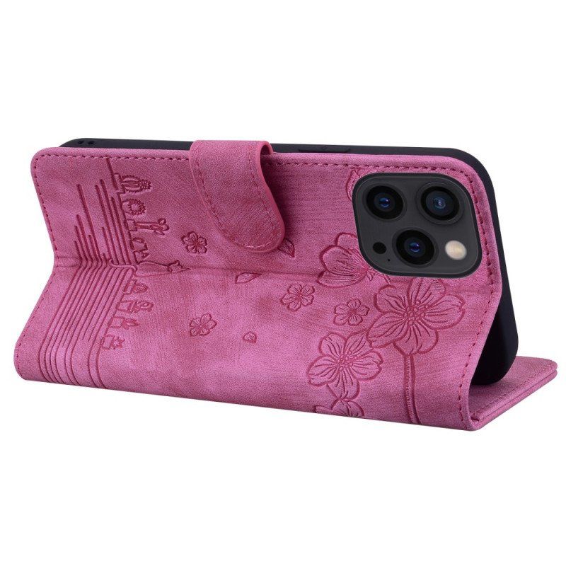 Fodral iPhone 15 Pro Max Med Kedjar Thong Cat Daydream