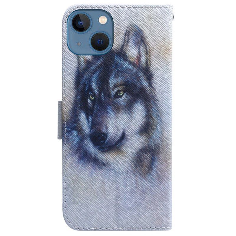 Fodral iPhone 15 Wolf Akvarell