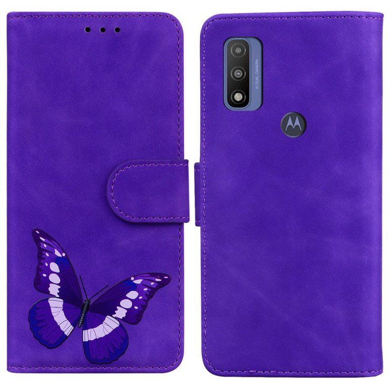 Fodral Moto E40 / E30 / E20 Skin-touch Butterfly