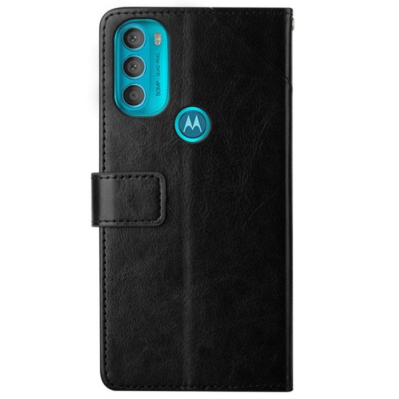 Fodral Moto G71 5G Stil Läder Geo Y Design