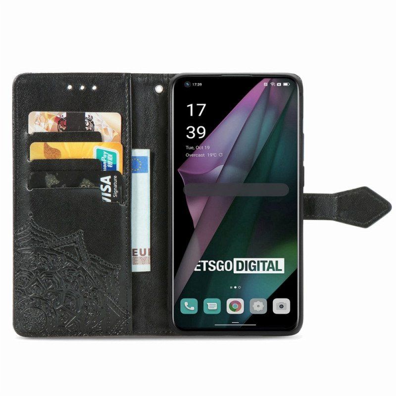 Fodral OnePlus 10 Pro 5G Med Kedjar Strappy Tribal Mandala