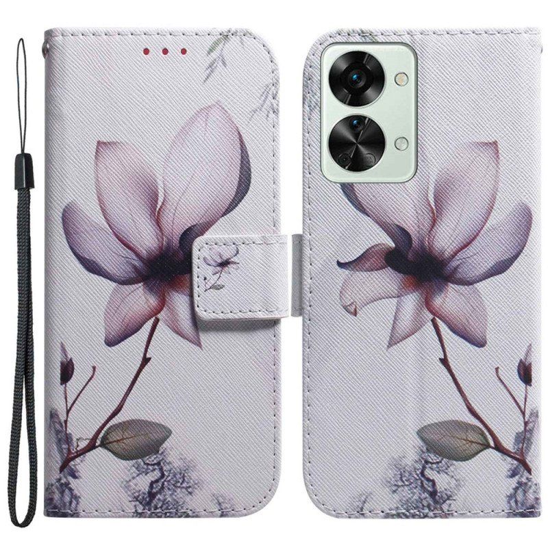 Fodral OnePlus Nord 2T 5G Med Kedjar Strappy Rose Flower