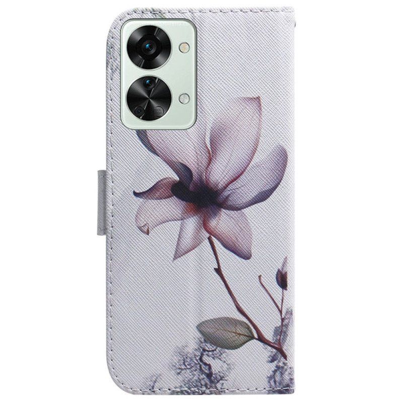 Fodral OnePlus Nord 2T 5G Med Kedjar Strappy Rose Flower