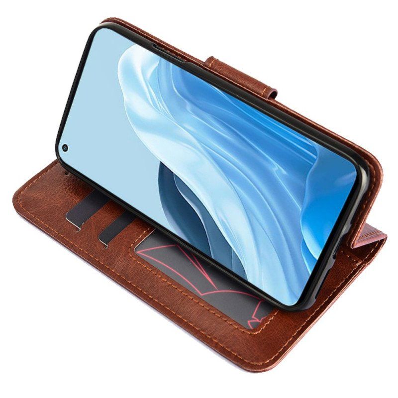 Fodral Oppo Find X5 Lite Folio-fodral Färgglad Magnetisk Flik