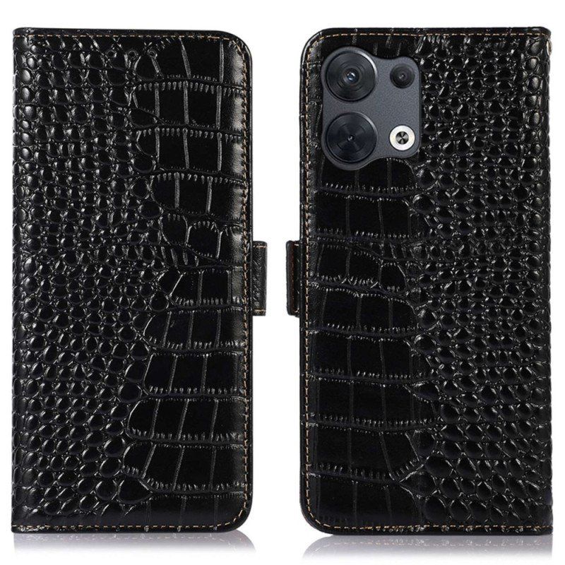 Fodral Oppo Reno 8 Crocodile Style Rfid