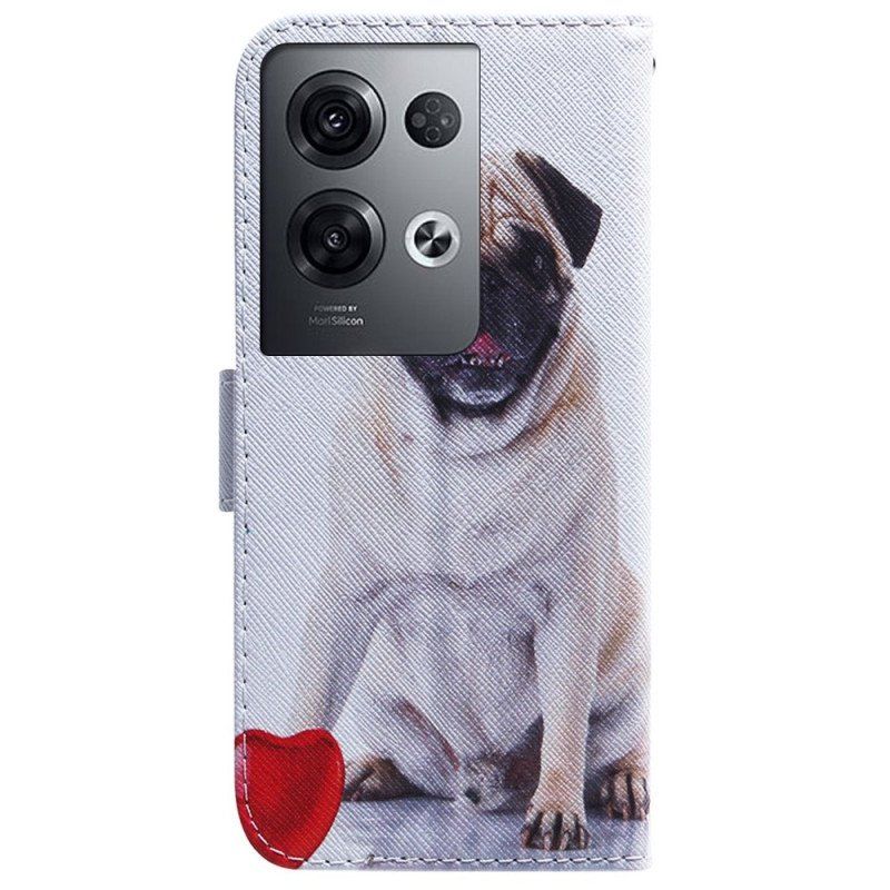 Fodral Oppo Reno 8 Pro Med Kedjar Pretty Pug In Strap