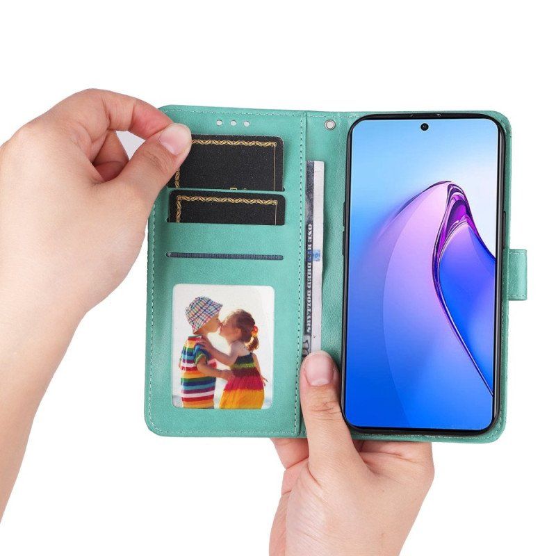 Fodral Oppo Reno 8 Pro Med Kedjar Strappy Solros