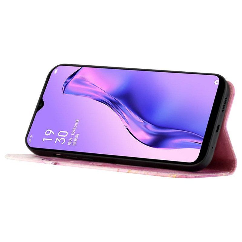 Fodral Oppo Reno 8 Pro Med Kedjar Strip Marmor