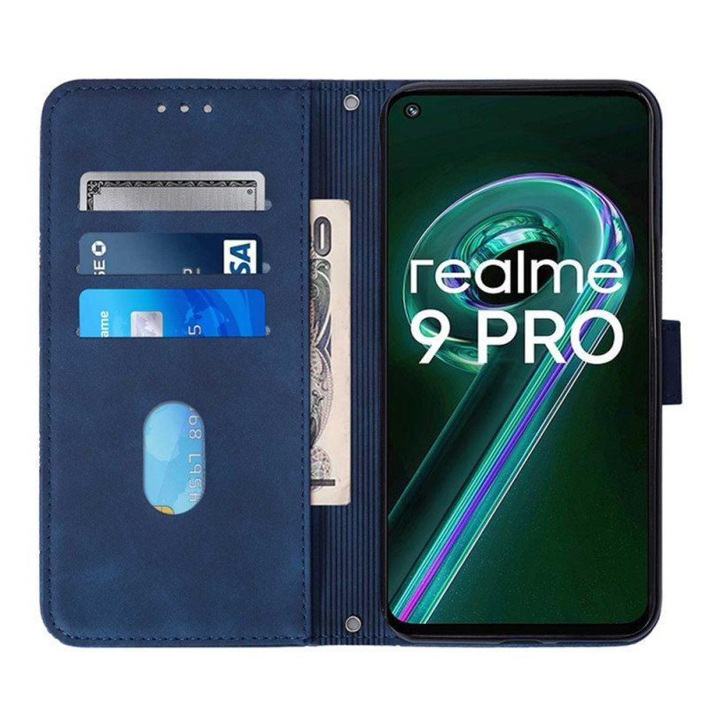 Fodral Realme 9 Pro 5G Pyramid Lädereffekt