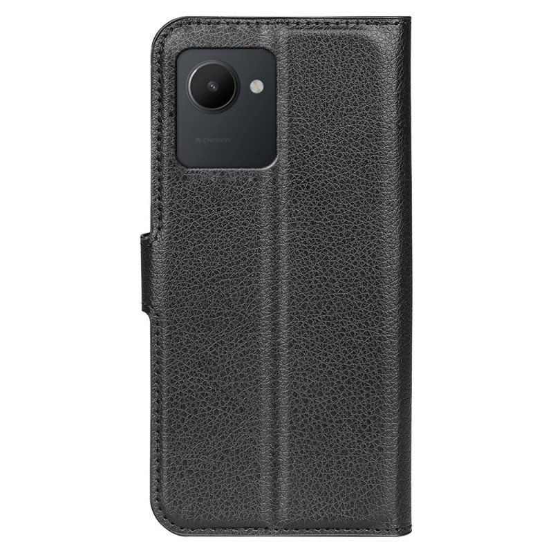 Fodral Realme C30 Klassisk Litchi Textur