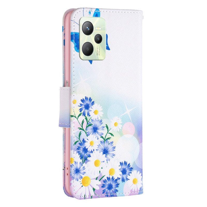 Fodral Realme C35 Blommor Fjärilar