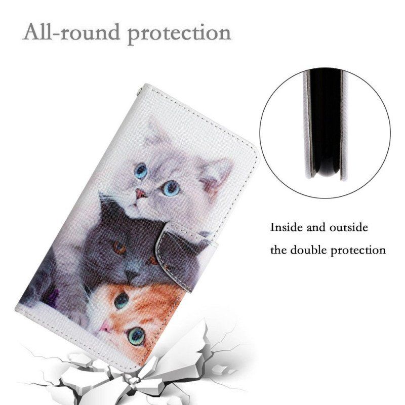 Fodral Samsung Galaxy A13 Tales Of Cats With Lanyard