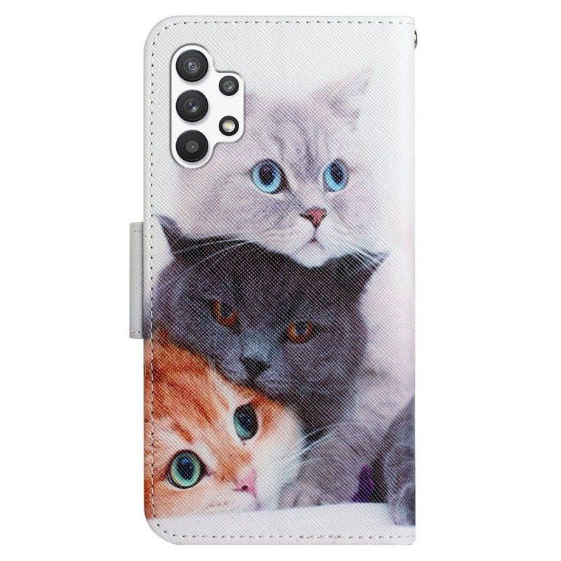 Fodral Samsung Galaxy A13 Tales Of Cats With Lanyard