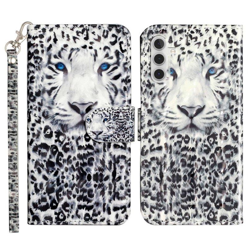 Fodral Samsung Galaxy A14 / A14 5G Med Kedjar Strappy Leopard