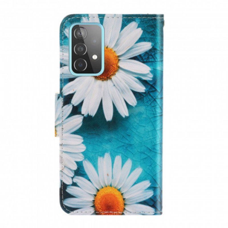 Fodral Samsung Galaxy A52 4G / A52 5G / A52s 5G Med Kedjar Thong Daisies