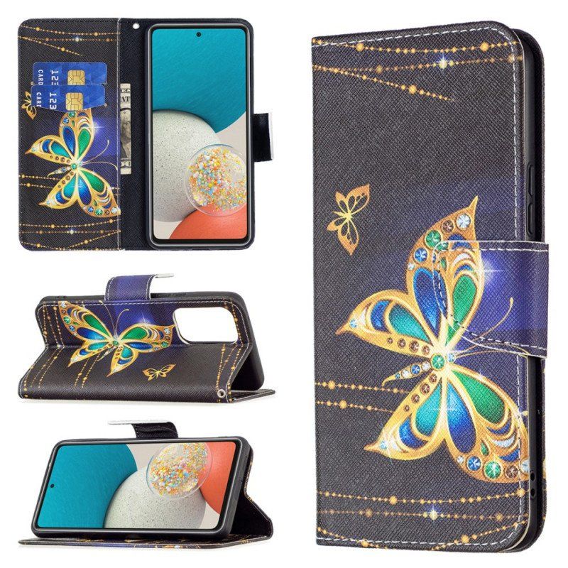 Fodral Samsung Galaxy A53 5G Gyllene Fjärilar