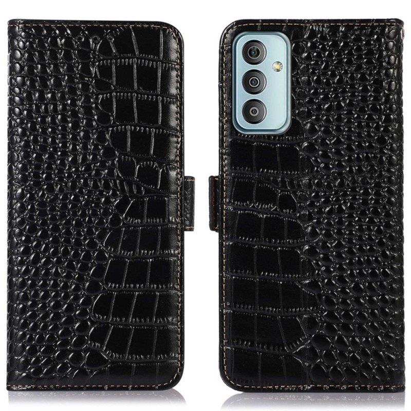 Fodral Samsung Galaxy M13 Crocodile Style Rfid