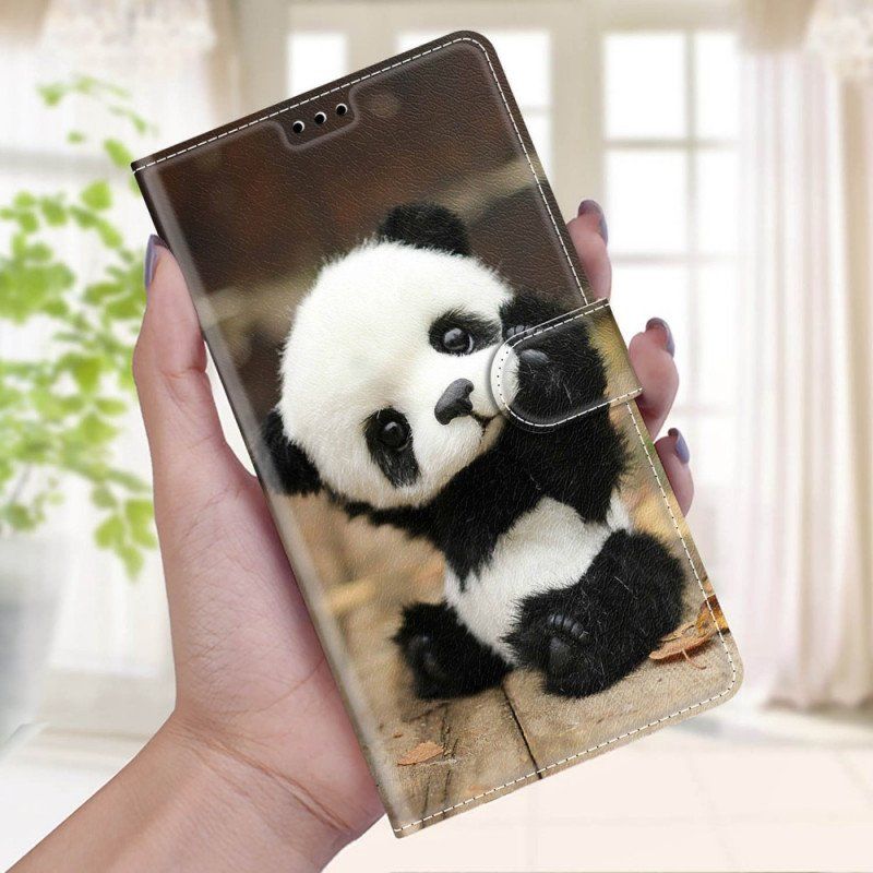 Fodral Samsung Galaxy M23 5G Med Kedjar Lilla Panda Med Rem