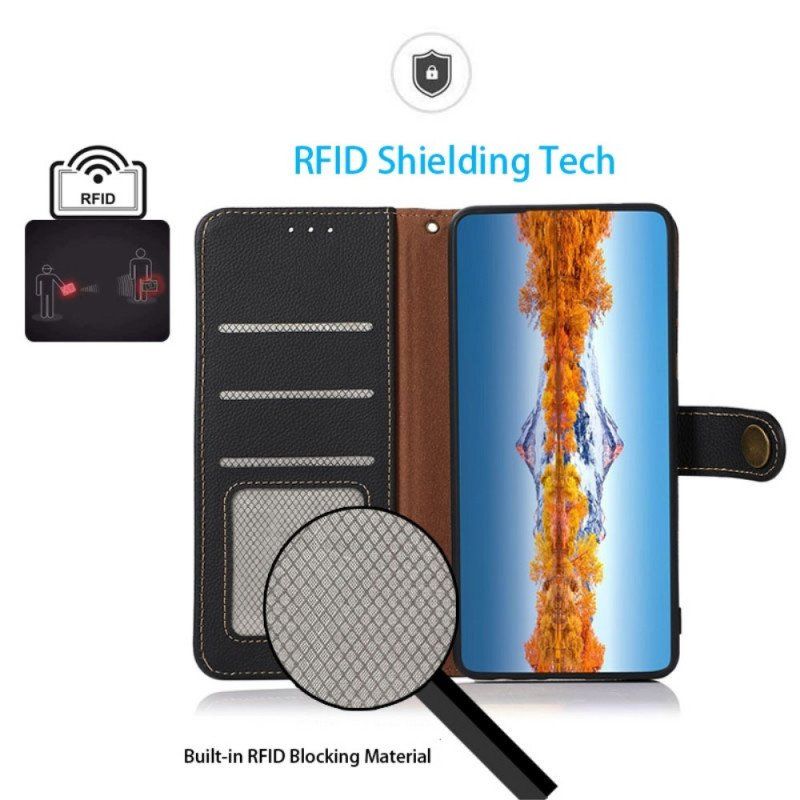 Fodral Samsung Galaxy M33 5G Khazneh Rfid Äkta Läder