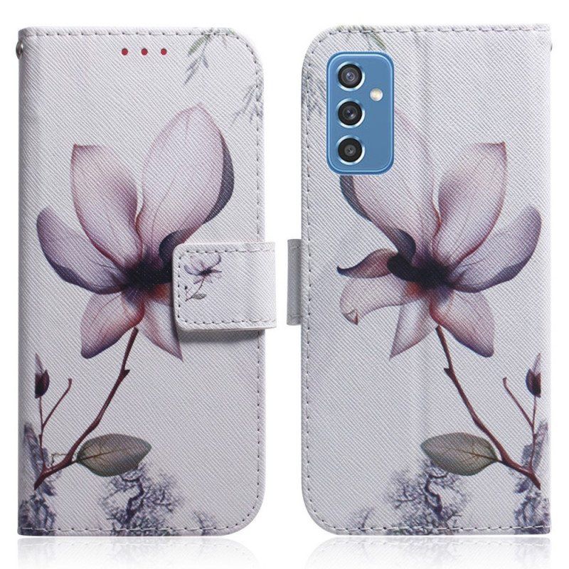 Fodral Samsung Galaxy M52 5G Lila Blomma