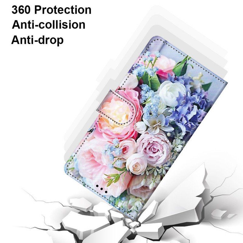 Fodral Samsung Galaxy M53 5G Blommor Med Snodd