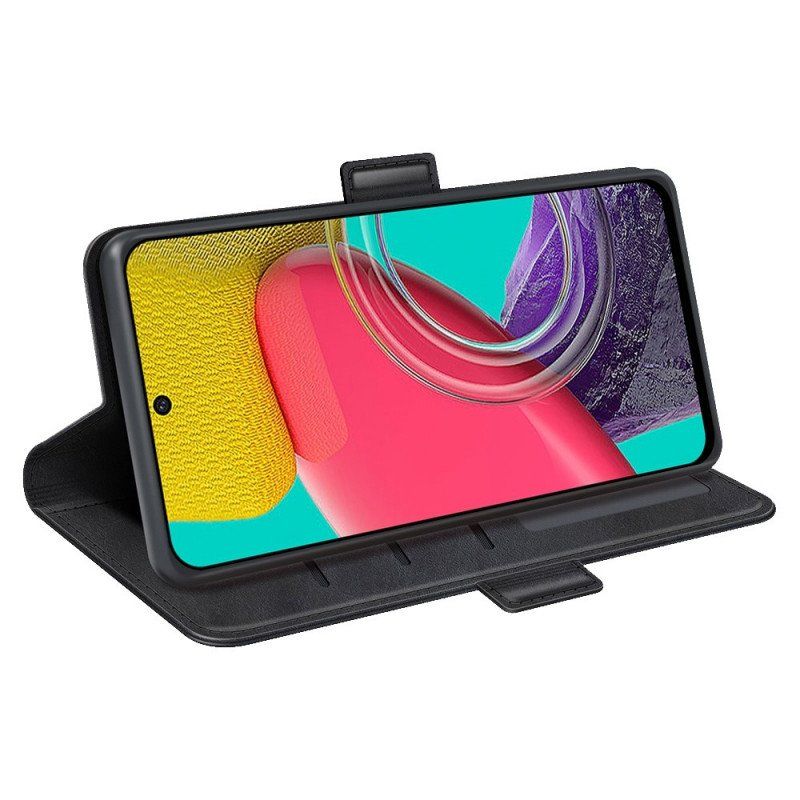 Fodral Samsung Galaxy M53 5G Folio-fodral Dubbel Klaff