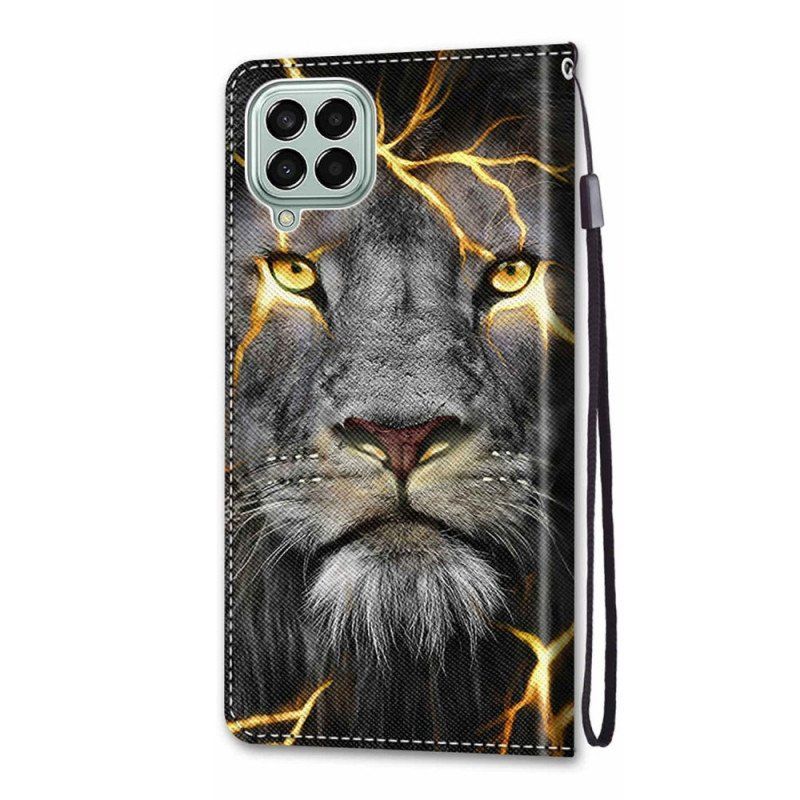 Fodral Samsung Galaxy M53 5G Med Kedjar Feline On Fire Med Rem