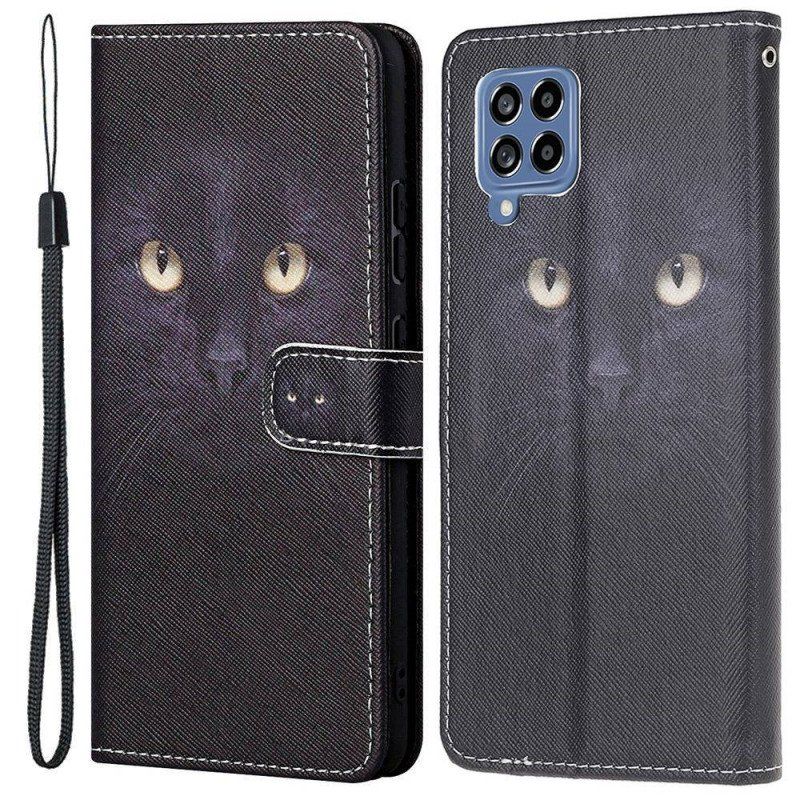 Fodral Samsung Galaxy M53 5G Med Kedjar Strappy Cat Eyes