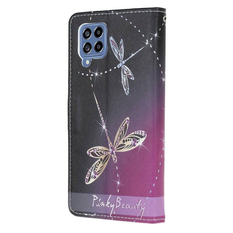 Fodral Samsung Galaxy M53 5G Med Kedjar Strappy Dragonflies