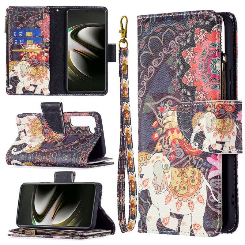 Fodral Samsung Galaxy S22 5G Elephant Zip-ficka