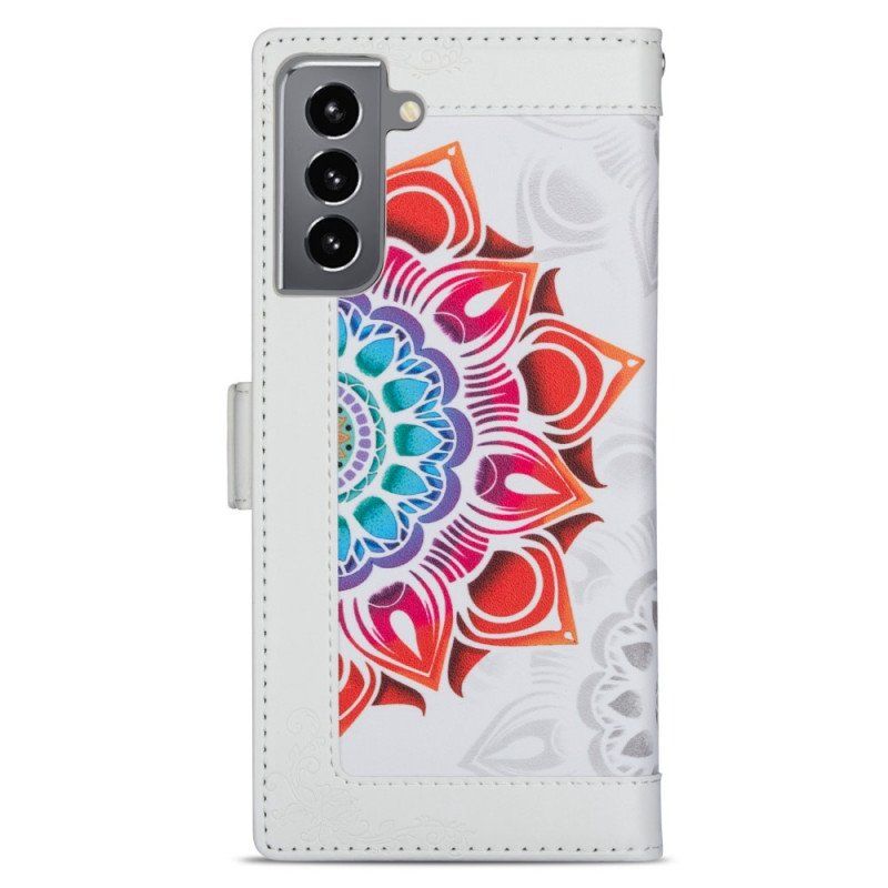 Fodral Samsung Galaxy S22 5G Med Kedjar Strappy Mandala Dekoration