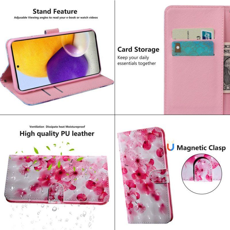 Fodral Samsung Galaxy S22 5G Rosa Blommor