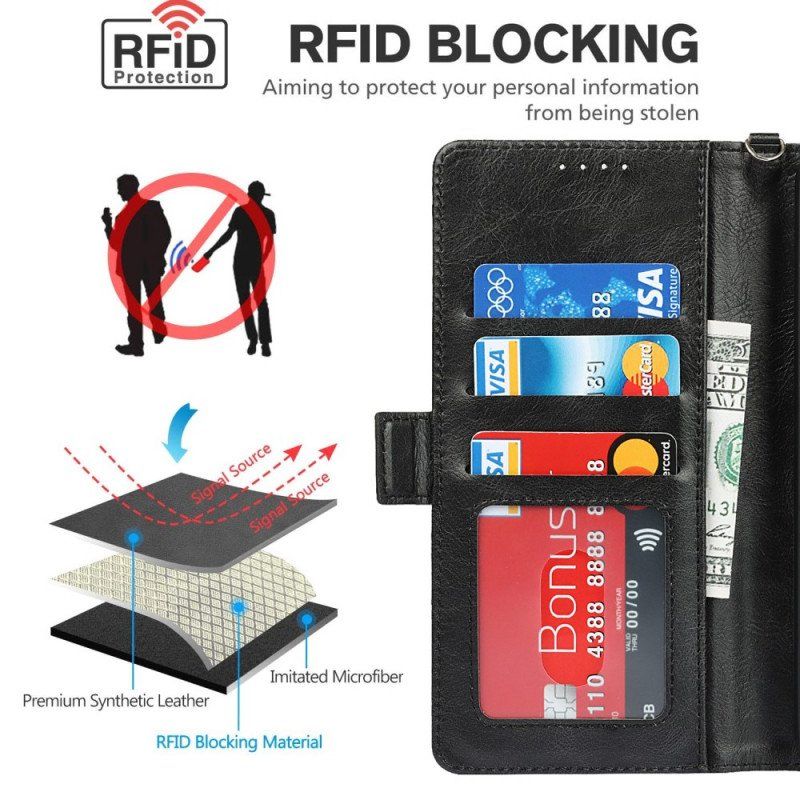 Fodral Samsung Galaxy S22 5G Style Leather Rfid-teknik