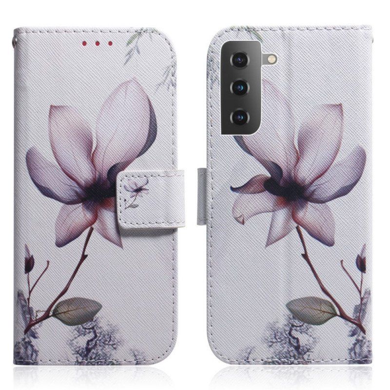 Fodral Samsung Galaxy S22 Plus 5G Blomma Dusty Pink