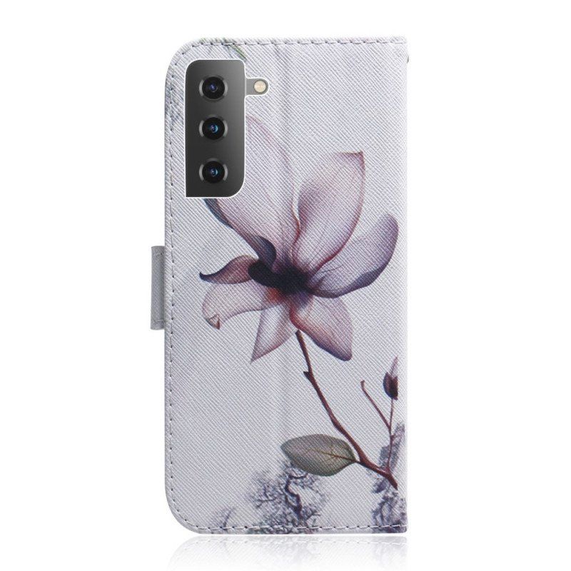 Fodral Samsung Galaxy S22 Plus 5G Blomma Dusty Pink