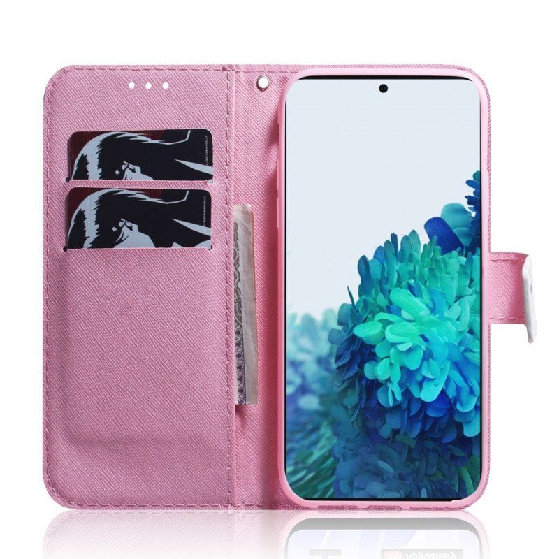 Fodral Samsung Galaxy S22 Plus 5G Blomma Dusty Pink