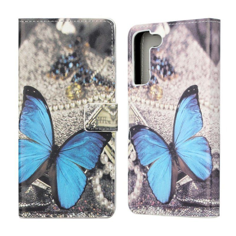 Fodral Samsung Galaxy S22 Plus 5G Butterfly Prestige Blue