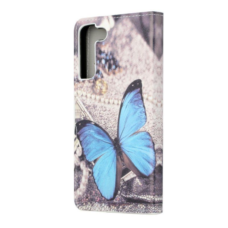 Fodral Samsung Galaxy S22 Plus 5G Butterfly Prestige Blue