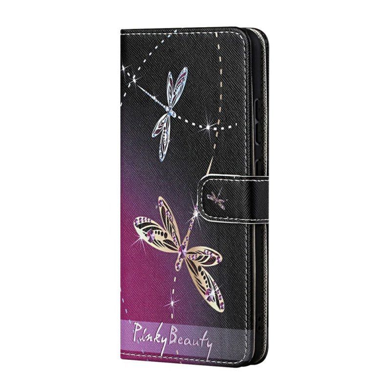 Fodral Samsung Galaxy S22 Plus 5G Med Kedjar Strappy Dragonflies