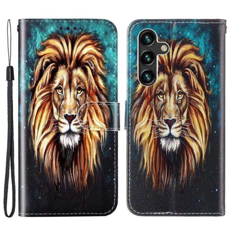 Fodral Samsung Galaxy S23 5G Med Kedjar Lanyard Lion