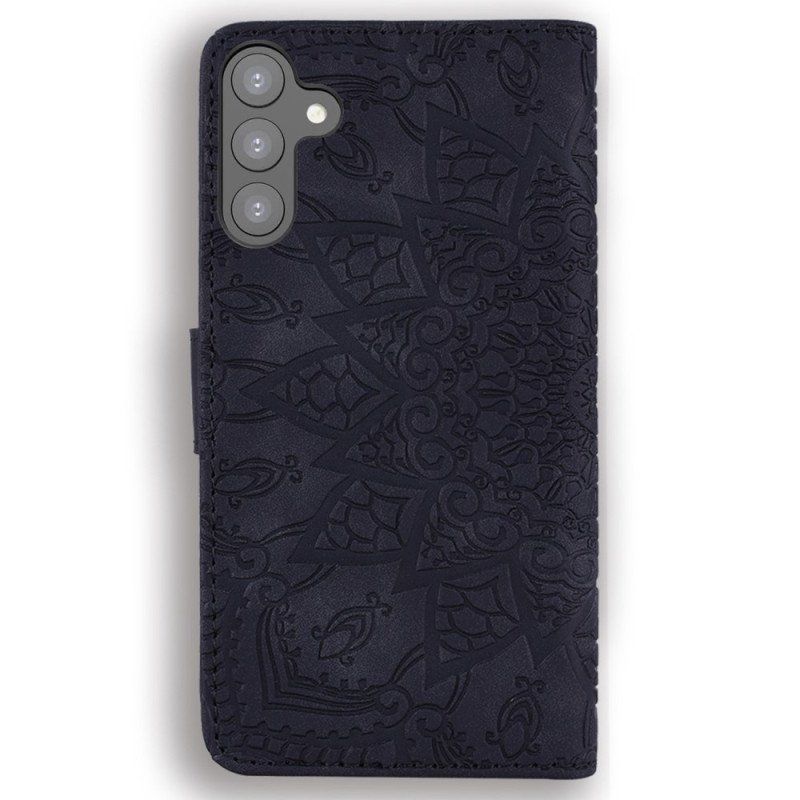 Fodral Samsung Galaxy S23 5G Med Kedjar Snygg Strappy Mandala