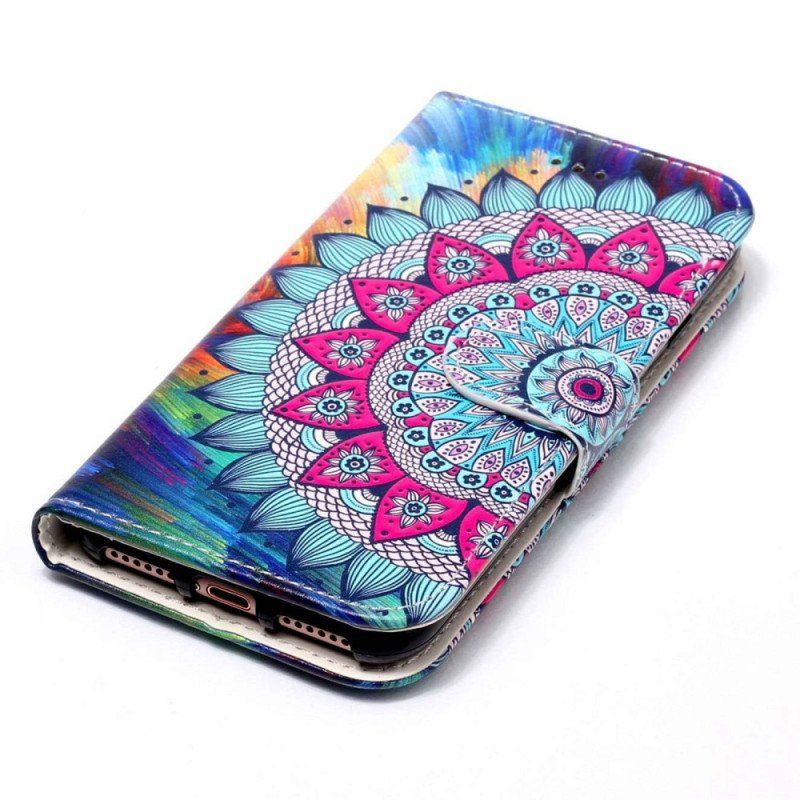 Fodral Samsung Galaxy S23 Plus 5G Med Kedjar Färgglad Strappy Mandala