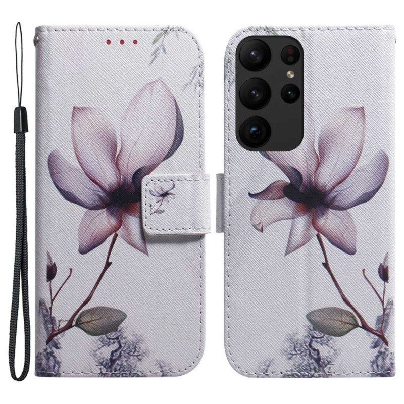 Fodral Samsung Galaxy S23 Ultra 5G Rosa Blomma