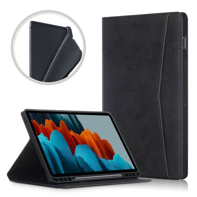 Fodral Samsung Galaxy Tab S8 / Tab S7 Affärslädereffekt