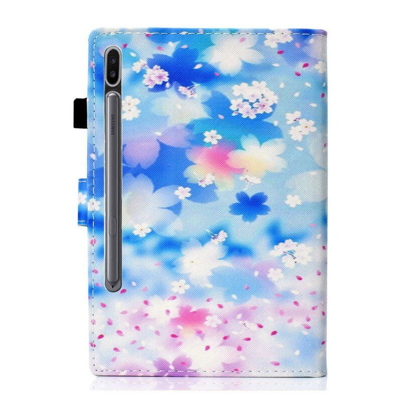 Fodral Samsung Galaxy Tab S8 / Tab S7 Akvarell Blommor