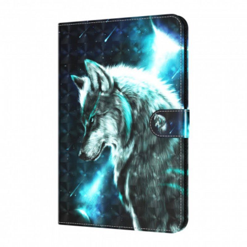 Fodral Samsung Galaxy Tab S8 / Tab S7 Faux Leather Wolf